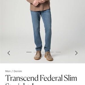 PAIGE Slim Straight Jeans - Light Blue